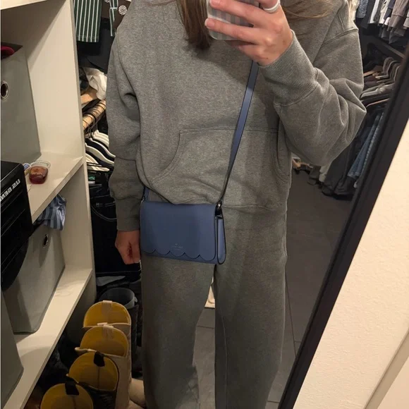 Kate Spade Navy Crossbody Bag with Scallop Detail - Picture 12 of 12